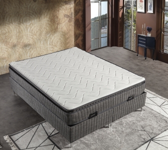 Konyat Truva Gri Çift Kişilik Yatak